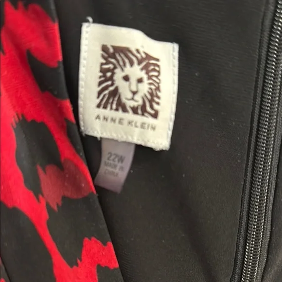 Anne Klein Red Leopard Print Dress - Picture 4 of 4